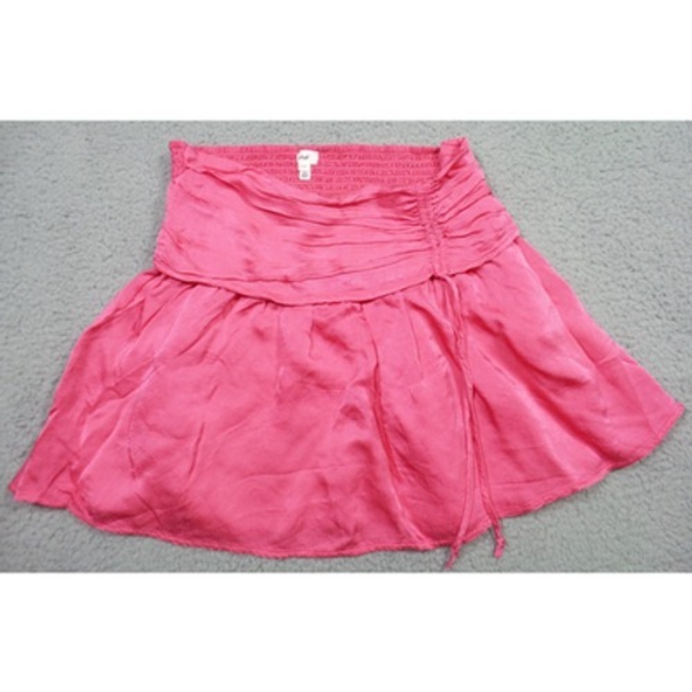 Aerie Skirt Womens Size Small Pink Uptown Mini Smocked Waistband Ruched NWT - Picture 1 of 12
